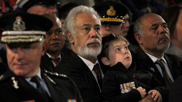Xanana Gusmao at the ANZAC Day dawn service in Martin Place, Sydney, last year.