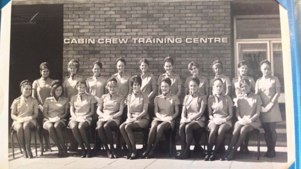 Flight attendants at the British Airways training centre.