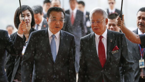 Malaysian Prime Minister Najib Razak, right, with Chinese Premier Li Keqiang, last month in Putrajaya. 