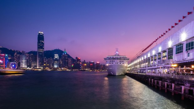 Ocean Terminal, a cruise terminal and shopping centre, is located on Canton Road in Tsim Sha Tsui, Kowloon, Hong Kong. 