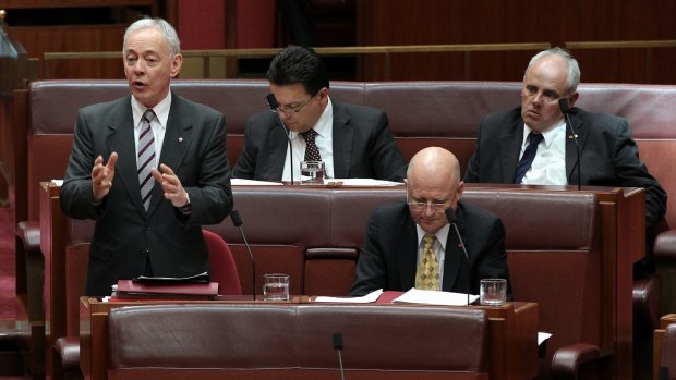 Senators Bob Day, Nick Xenophon, David Leyonhjelm and John Madigan.