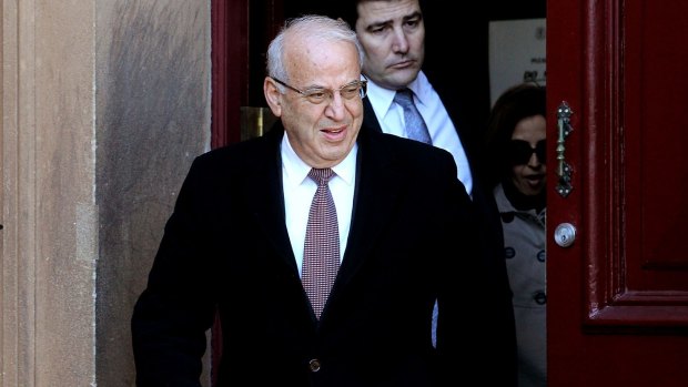 Eddie Obeid leaves court on Tuesday after being found guilty.