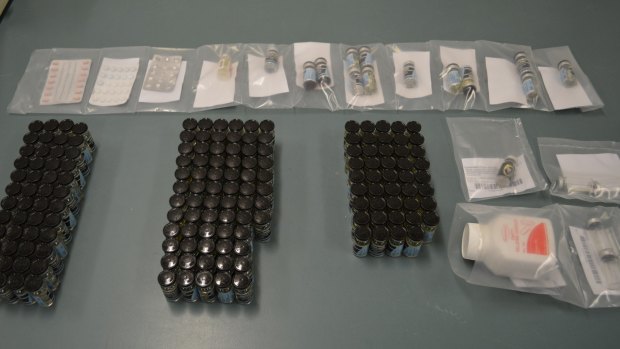 Steroids found during a police raid on a property at Bundall on the Gold Coast.