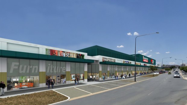 An artist's impression of new $59 million Bunnings Warehouse under construction at Gungahlin.