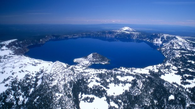 At 594 metres, Crater Lake is the deepest lake in the United States.