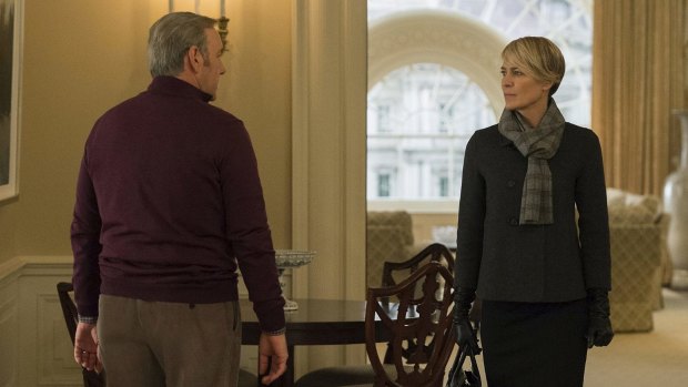 Champions of fear: Frank and Claire Underwood ( Kevin Spacey and Robin Wright) in House of Cards. 