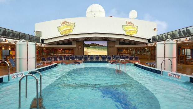 Carnival cruise dive-in movies.