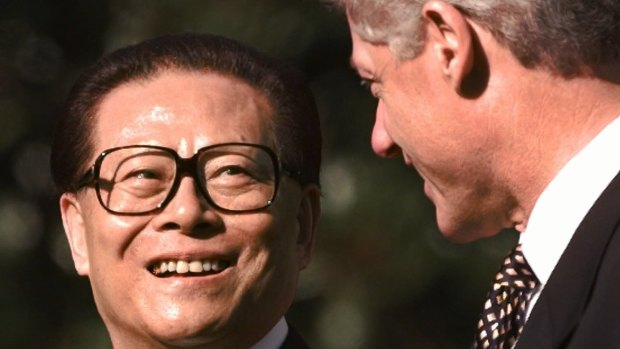 US president Bill Clinton and Chinese president Jiang Zemin in 1997.