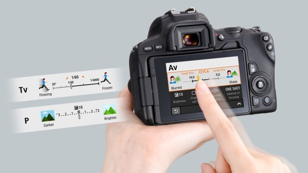 Guided Display makes all the 200D's functions easier to grasp and manipulate.