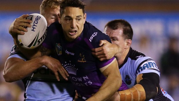 No.1 pick: Storm fullback Billy Slater is mounting a compelling case for a State of Origin recall for the Maroons.