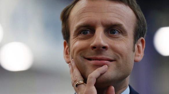 French presidential election candidate for the En Marche! movement Emmanuel Macron