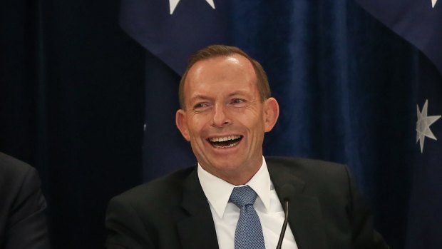 Tony Abbott in 2015, when he said (ironically): "Today we are announcing the end of Labor's bank deposit tax."