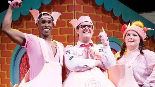 Stiles & Drewe's The Three Little Pigs being performed at Palace Theatre, London.
