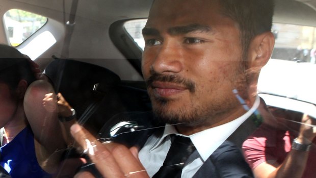 Kirisome Auva'a leaves the Melbourne Magistrates' Court last week.