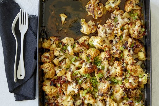 Cauliflower cheese meets poutine.