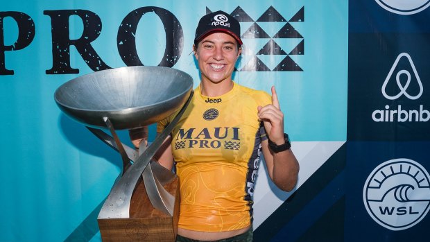 Tyler Wright (AUS), 23, earned her second back-to-back, World Title after a big day of competition at the final event of the 2017 World Surf League (WSL) Championship Tour (CT), the Maui Women's Pro. Honolua Bay delivered beautiful, five-to-seven foot (1.5 - 2. metre) waves as the swell filled in throughout the morning, which offered pristine conditions for the competitors. Massive upsets followed in Round 4 and the Quarterfinals, where Wright garnered World Title by day?s end. Tyler Wright (AUS), 23, earned her second World Title after a big day of competition at the final event of the 2017 World Surf League (WSL) Championship Tour (CT), the Maui Women's Pro. Honolua Bay delivered beautiful, five-to-seven foot (1.5 - 2. metre) waves as the swell filled in throughout the morning, which offered pristine conditions for the competitors. Massive upsets followed in Round 4 and the Quarterfinals, where Wright garnered the World Title by day?s end. PHOTO: ? WSL / Cestari SOCIAL : @wsl @kc80. This image is provided by the Association of Surfing Professionals LLC ("World Surf League") royalty-free for editorial use only. No commercial rights are granted to the Images in any way. The Images are provided on an "as is" basis and no warranty is provided for use of a particular purpose. Rights to individuals within the Images are not provided. The copyright is owned by World Surf League. Sale or license of the Images is prohibited. ALL RIGHTS RESERVED.