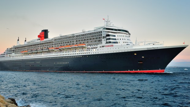 The Queen Mary comes into Fremantle Passenger Terminal in WA. 
