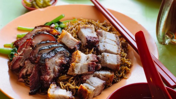 The wantan mee at Yulek is all about the stellar barbecue pork and crisp pork belly.