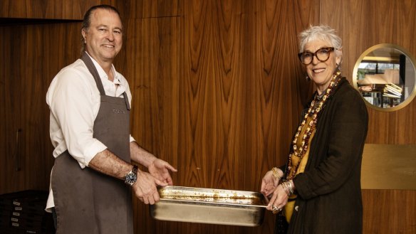 Chef Neil Perry and OzHarvest CEO Ronni Kahn are working together to help feed vulnerable people. 