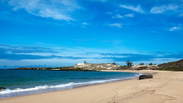 Beach on Bremer Island. Off the coast of Arnhem Land, Bremer Island is a back-to-basics option. Visitors sleep in tents and there are shared showers and a composting toilet. In return for a touch of roughing it, however, they get to experience one of Australia's most unexplored corners.