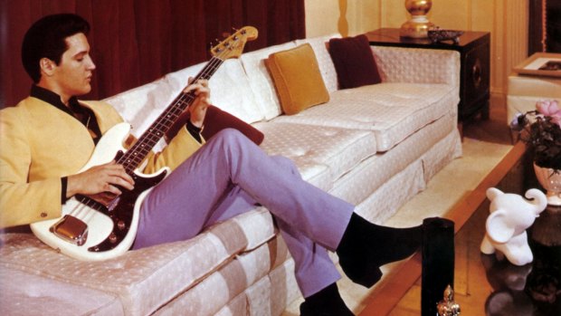 Elvis at home in Graceland in the '60s. 