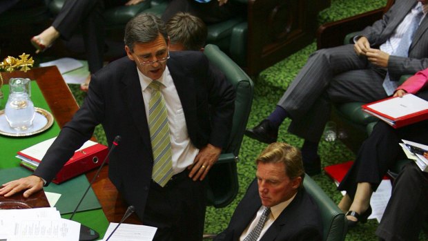 John Brumby in parlaiment in 2006. The former premier is urging reform of parliament, including compulsory training for MPs. 