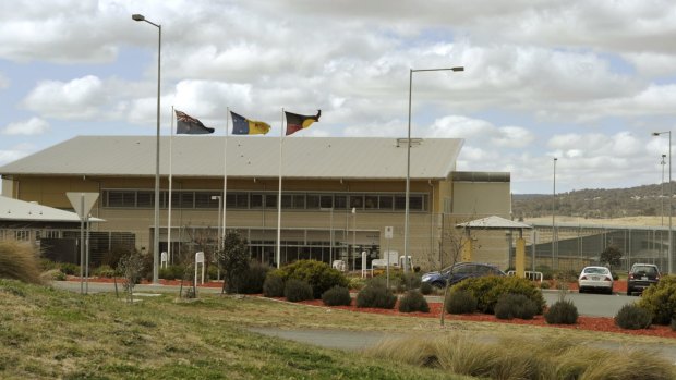 The man is accused of bashing prison guards at the Alexander Maconochie Centre. 
