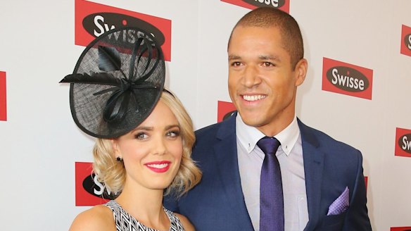 Happy in love: Louise Pillidge and Blake Garvey.