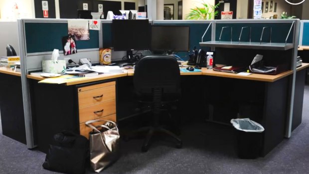 The Canberra Times cubicle before its extreme makeover.
