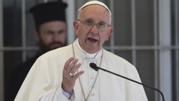 Pope Francis, pictured earlier this year, said any priest could forgive the sin of abortion.  