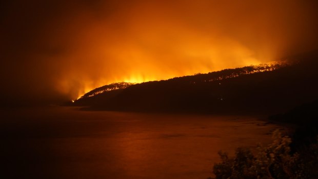 The Wye River fire, late on Christmas Day.