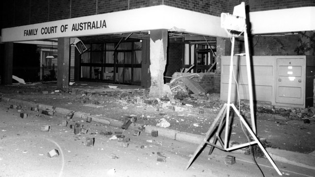 The aftermath of the Family Court bombing in Parramatta in 1984. 