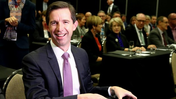 Education Minister Simon Birmingham says universities have been receiving "rivers of gold" from the taxpayer over recent years