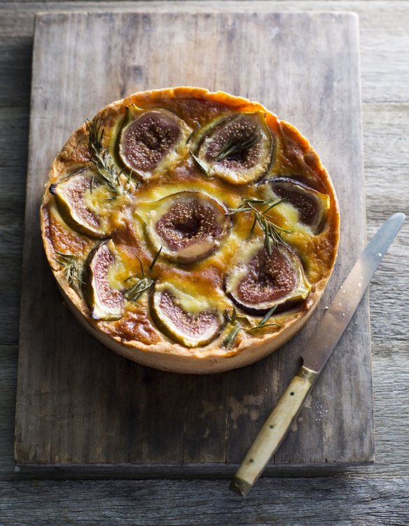 Fig, Brie and Rosemary Tart, from  Milk. Made, by Nick Haddow. Hardie Grant Books. $55.