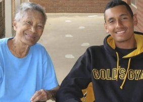 Nick Kyrgios with his grandmother Julianah Foster.