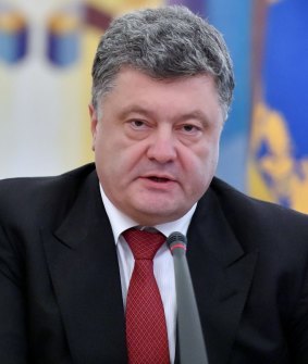 State struggle: Ukrainian President Petro Poroshenko is sending troops to the east.