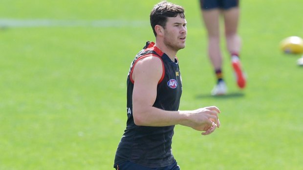 Mitch McGovern missed segments of Adelaide's public training session on Wednesday.