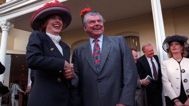 Friends and long-time rivals: Gai Waterhouse and Bart Cummings.