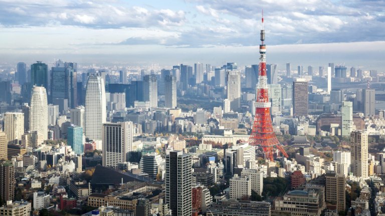 Tokyo, Japan - Jan 4, 2016. Cityscape Of Tokyo, Japan. With A Population Of  13.65 Million People, Tokyo, The Capital Of Japan, Is A World-leading  Megalopolis. Stock Photo, Picture and Royalty Free Image. Image 82046790.