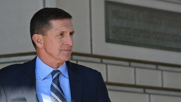 Former Trump national security adviser Michael Flynn leaves federal court in Washington