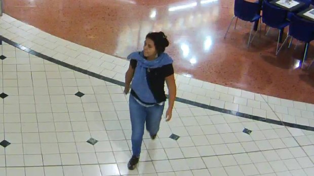 Security vision of the woman that followed the victim from the shopping centre. 