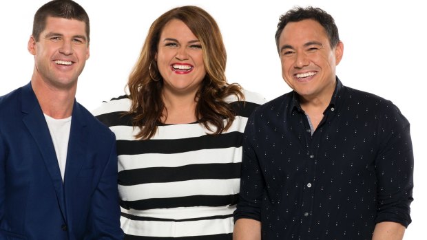 Sam Pang, right, was named best newcomer for his work on Nova's Melbourne breakfast show, <i>Chrissie, Sam & Browny</i>.