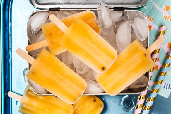 Nostalgia on a stick: Frozen passionfruit pops.