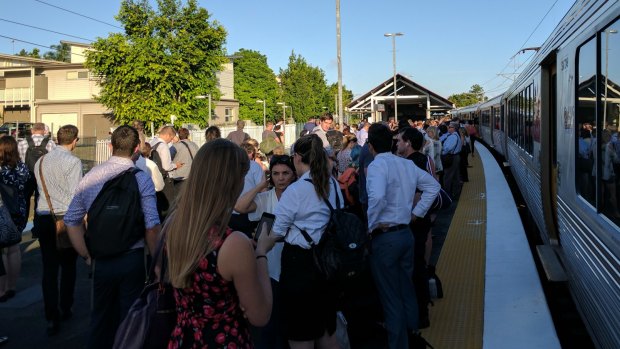Commuters were asked to get off a Ferny Grove line train at Wilston on January 10.