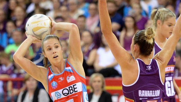 Diamond: Paige Hadley of the Swifts during the grand final against the Firebirds.