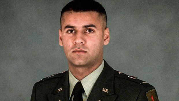 US Army Captain Humayun Khan was killed when he tried to stop two suicide bombers outside his base in Baqubah, Iraq, in June 2004.