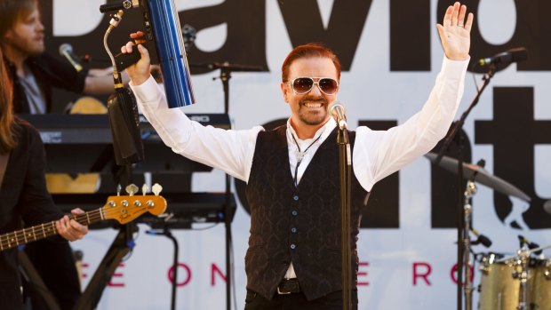 Ricky Gervais at the world premiere of <i>David Brent: Life on the Road</i> in London.