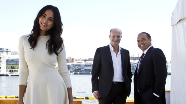(From left) Jessica Gomes, David Jones ambassador; Iain Nairn, CEO, David Jones and Gary Horwitz, Lendlease head of retail are hoping to change the face of department stores across Australia.