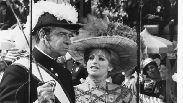 Walter Matthau, left, and Barbra Streisand in the 1969 film version of Hello, Dolly!. 