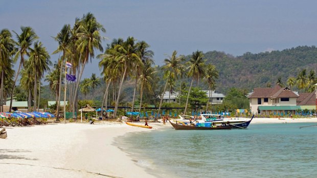 Tonsai Bay in the Phi Phi Islands in Thailand.